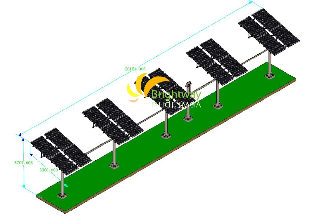 5000W 100kw Solar Tracker Solar Flat Single Axis Tracker PV System Price