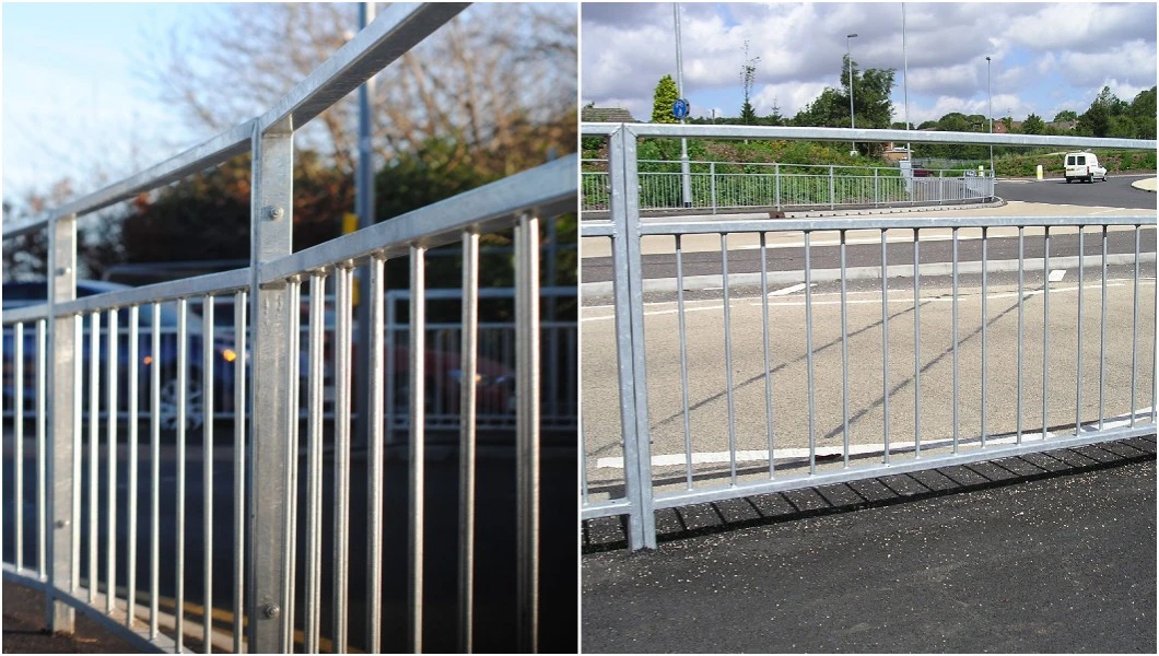 Galvanized Metal Pedestrian Guardrail Barriers for Road Safety