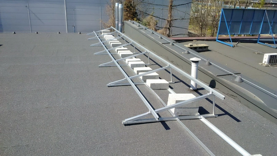 Fixed Angle Solar Support Concrete Foundation Solar PV Ground Mounting System