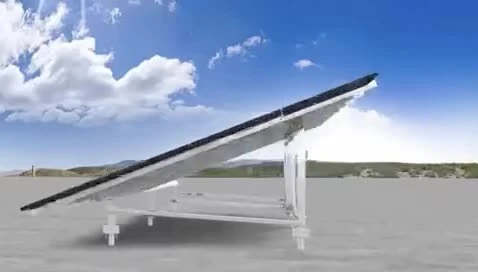 Staffa solare fotovoltaica a triangolo fisso, sistema di montaggio a terra a doppia colonna